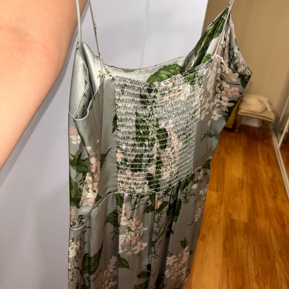 Floral Satin Slip Dress gown - Picture 4 of 7
